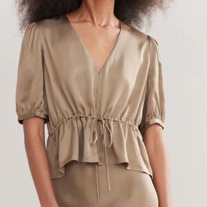 NWT! Jenni Kayne Sawyer Blouse in Umber - S